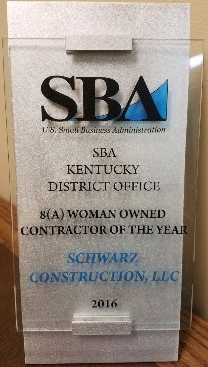 SBA Kentucky District Office 8(a) Women Owned Contractor of the Year Award